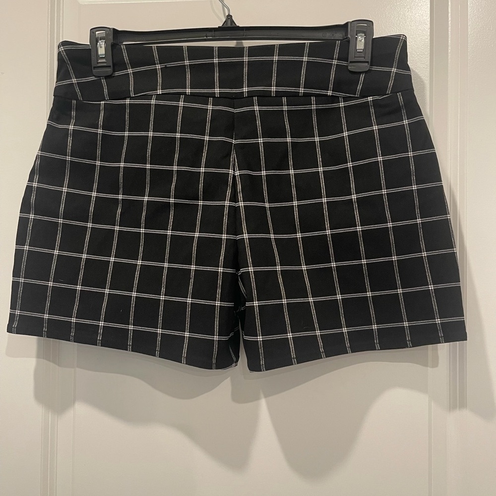 INC Women's Black Checkered Shorts